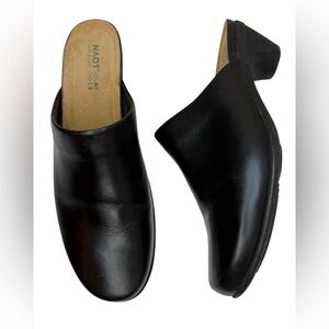 Naot Black Raven Pioneer Leather Slide Mules Sz 9
